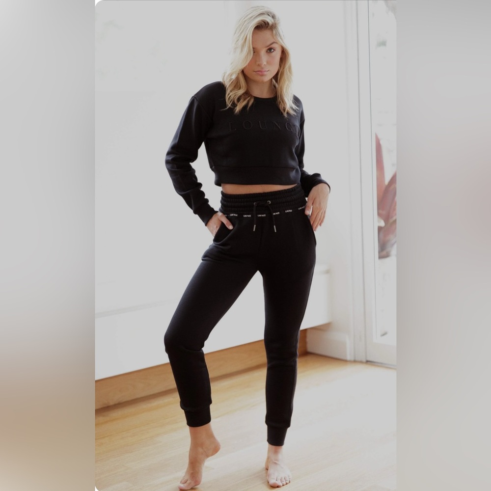 Lounge Apparel Women's Black Jogger & Sweater Set - Small/Medium